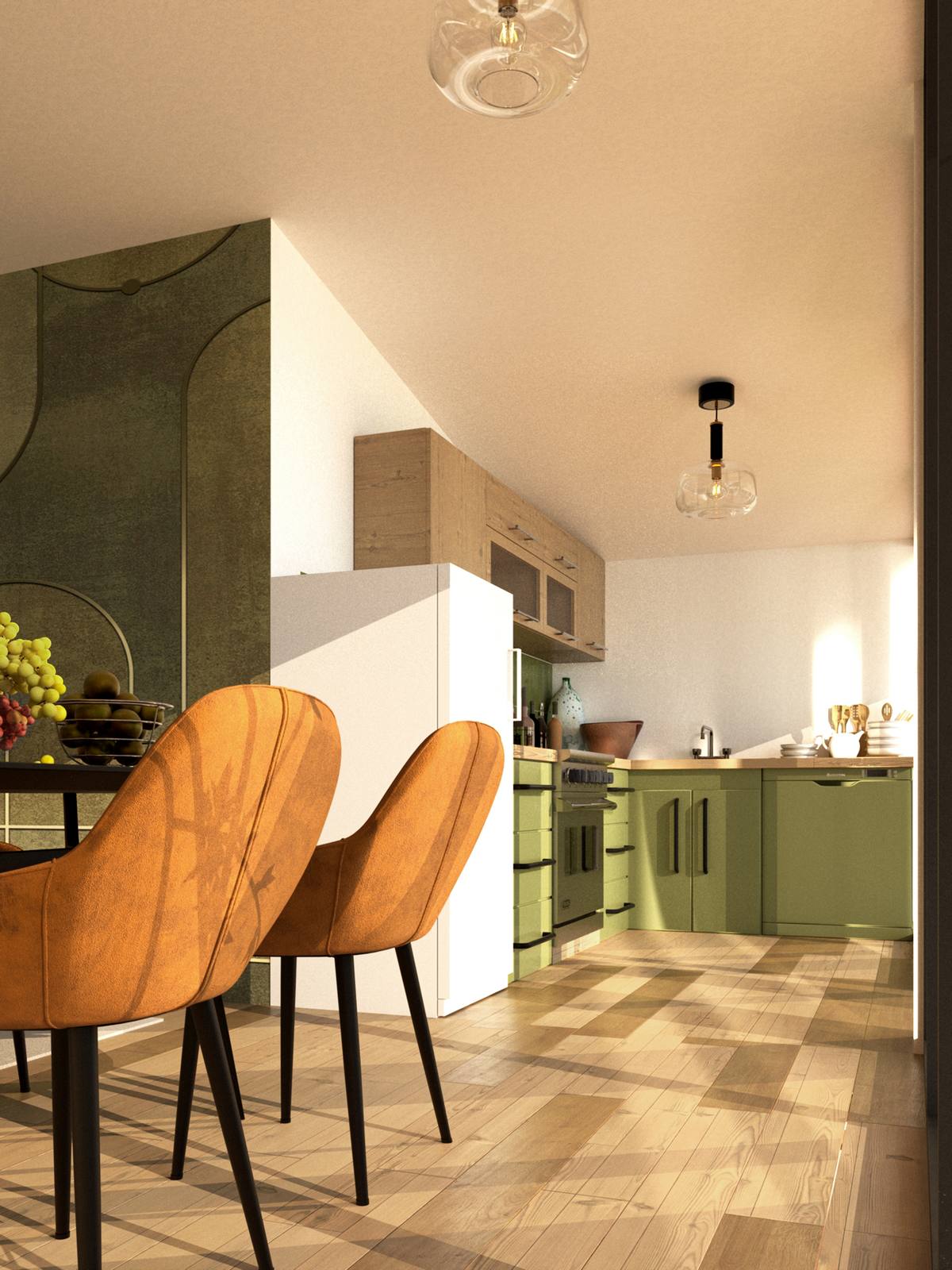 Completed kitchen with stone benchtop